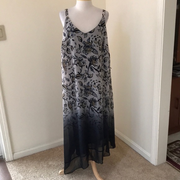 LANE BRYANT 18/20 printed grey combo midi dress - Picture 1 of 7